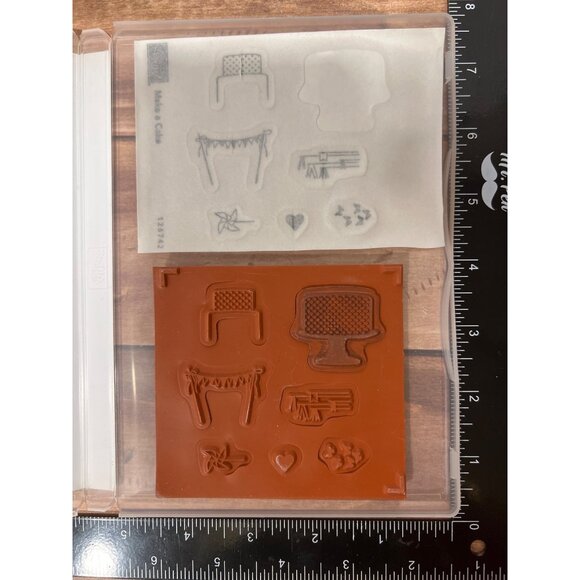 126742 Stampin Up! Make A Cake Rubber Stamp Set - Picture 2 of 2